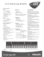 Предварительный просмотр 2 страницы Philips 28PW6526 Specifications