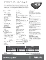 Предварительный просмотр 2 страницы Philips 28PW9528 Technical Specifications