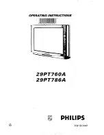 Philips 29*PT786A Operating Instructions Manual preview