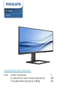 Предварительный просмотр 1 страницы Philips 292E2E User Manual