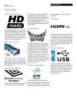 Preview for 2 page of Philips 29PFL4738 Specifications