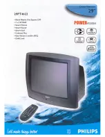 Предварительный просмотр 1 страницы Philips 29PT4622 Product Information