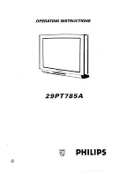 Preview for 2 page of Philips 29PT785A Operating Instructions Manual