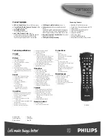 Preview for 2 page of Philips 29PT8001 Specifications