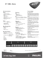 Preview for 2 page of Philips 29PT8507 Specifications