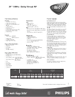 Preview for 2 page of Philips 29PT8607 Specifications