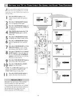 Предварительный просмотр 22 страницы Philips 30 IN WIDESCREEN REAL FLAT HDTV 30PW850H Directions For Use Manual