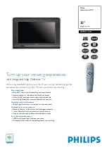 Preview for 1 page of Philips 30PW9110D - Hook Up Guide Specifications