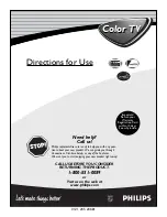 Предварительный просмотр 1 страницы Philips 32-COLOR TV REAL FLAT W-ACTIVE CONTROL 32PT663R - Directions For Use Manual