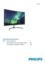 Предварительный просмотр 1 страницы Philips 328E8 User Manual