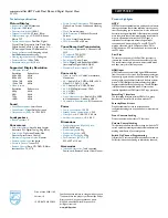 Preview for 2 page of Philips 32HF7543 Specification Sheet