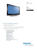 Preview for 1 page of Philips 32HF7955H Specifications