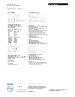 Preview for 3 page of Philips 32HFL2082D Specifications