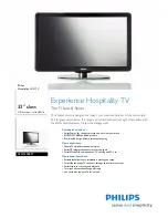 Philips 32HFL4461F Specifications preview