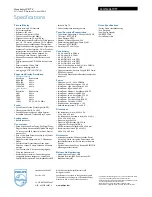 Preview for 3 page of Philips 32HFL4461F Specifications