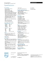 Preview for 3 page of Philips 32HFL5561D Specifications