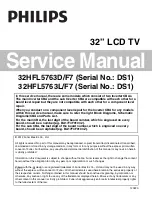 Preview for 1 page of Philips 32HFL5763D/F7 Service Manual