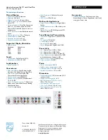 Preview for 2 page of Philips 32PF7421D/37 Specifications