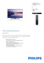 Philips 32PFL3168H Specifications preview