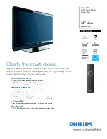 Philips 32PFL3403D Specifications preview