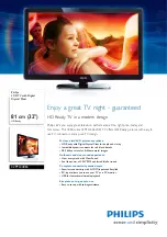 Philips 32PFL3406S Brochure & Specs preview