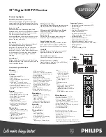 Preview for 2 page of Philips 32PT8320 Specifications