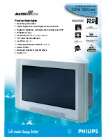 Предварительный просмотр 1 страницы Philips 32PW9525 Specifications