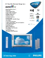 Preview for 1 page of Philips 32PW9788 Technical Specifications