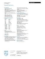 Preview for 3 page of Philips 37HFL3330 Specifications