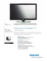 Предварительный просмотр 1 страницы Philips 37HFL4481F Specifications