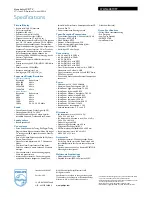 Предварительный просмотр 3 страницы Philips 37HFL4481F Specifications