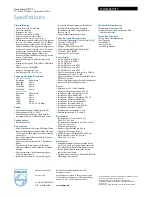 Предварительный просмотр 3 страницы Philips 37HFL5581V Specifications