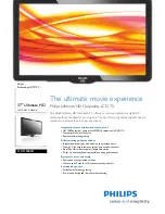 Philips 37HFL5880D Brochure preview