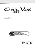 Предварительный просмотр 1 страницы Philips 380 Vox Owner'S Manual