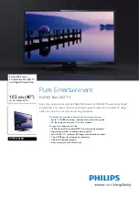 Philips 40PFL3018H/12 Brochure & Specs предпросмотр