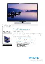 Philips 40PFL3108T Specifications предпросмотр