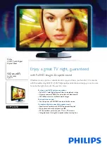 Preview for 1 page of Philips 40PFL3605D Specifications