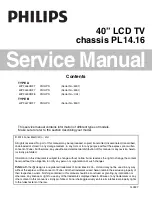 Предварительный просмотр 1 страницы Philips 40PFL4609/F7 Service Manual