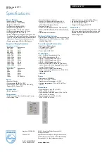 Preview for 3 page of Philips 40PFL4707 Specifications