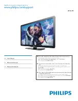 Предварительный просмотр 1 страницы Philips 40PFL4907 User Manual