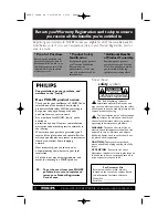 Preview for 3 page of Philips 42-LCD FLAT HDTV PIXEL PLUS 2 HD 42PF9830A - Hook Up Guide User Manual