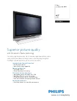 Preview for 1 page of Philips 42FW9220 Specifications