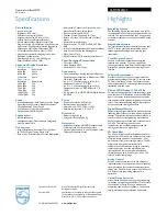 Preview for 2 page of Philips 42FW9220 Specifications