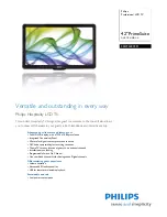 Предварительный просмотр 1 страницы Philips 42HFL4372D Brochure