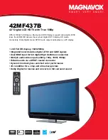 Preview for 1 page of Philips 42MF437B Specifications