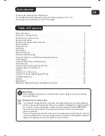 Preview for 2 page of Philips 42PF5421 Manual