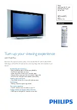 Предварительный просмотр 1 страницы Philips 42PF7320 Brochure & Specs