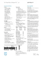 Preview for 2 page of Philips 42PF9966/79 Technical Specifications