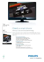 Philips 42PFL3704 Brochure & Specs preview