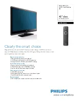 Preview for 1 page of Philips 42PFL3704D Specifications